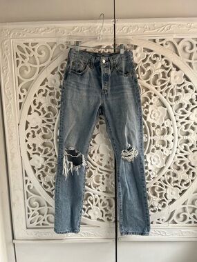 Levi’s 501 Original Distressed Jeans | Light Wash | W25 L30